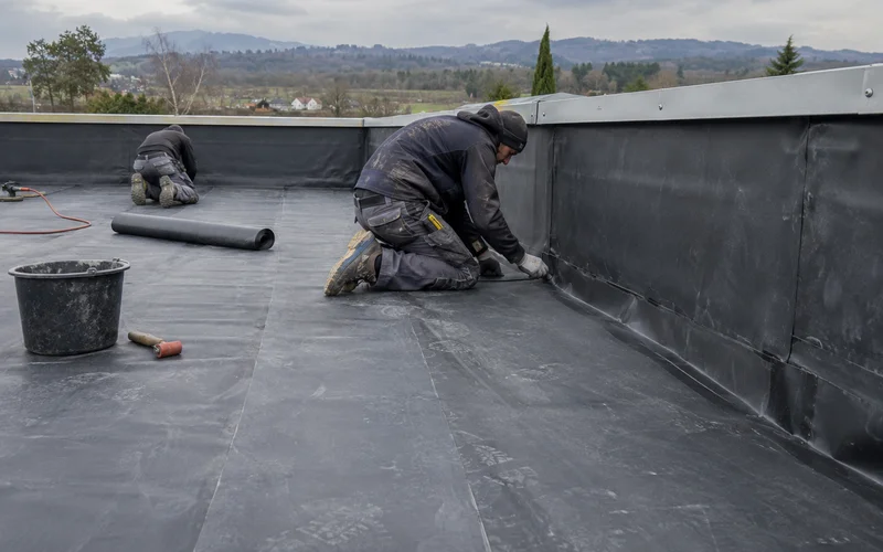 Pose d’une membrane d’étanchéité sur toit-terrasse — étanchéité à Oyonnax